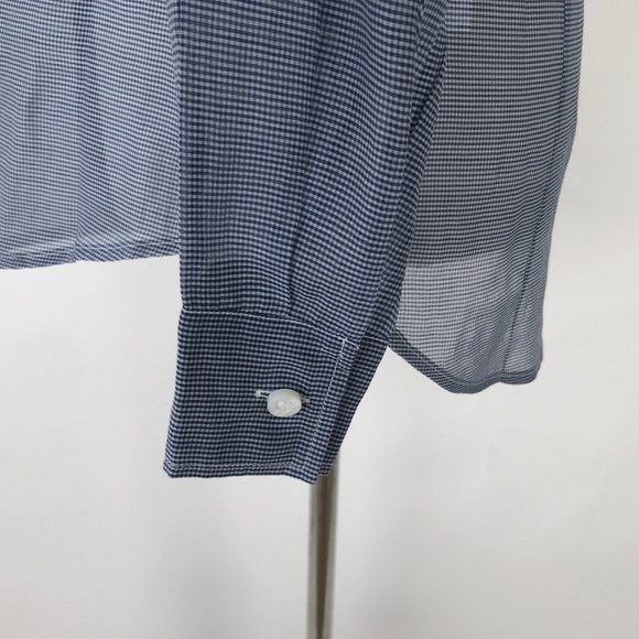 Red Valentino Bow Button Front Shirt Gingham #470 - Picture 6 of 9